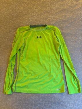 Under Armour Bright Lime Green Long Sleeve Compression Shirt